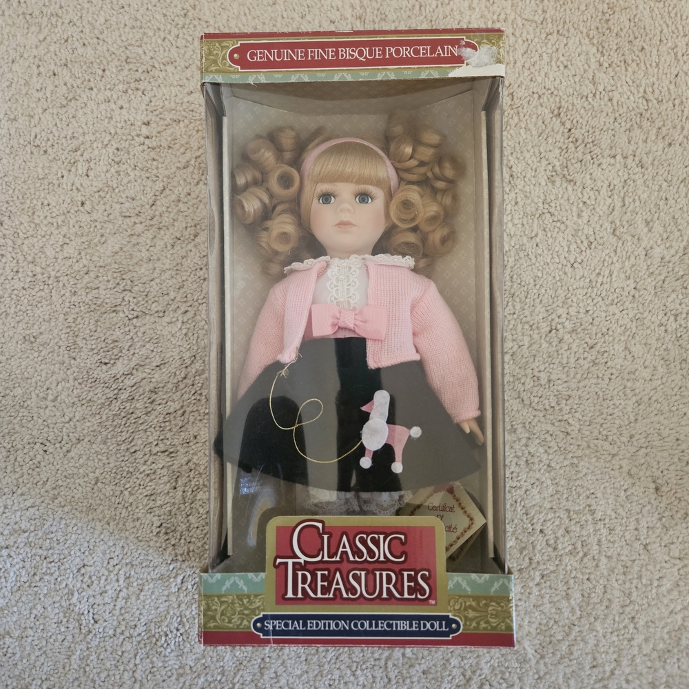 Classic Treasures Pink-Accented Collectible Doll by Classic Treasures